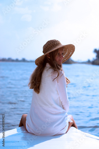 Boat trip on the Nile River. Tourist. Egypt. River walk. Sea walk.