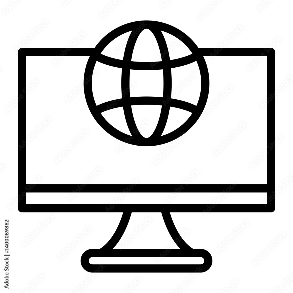 DNS Vector Line Icon Design DNS Vector Line Icon Design