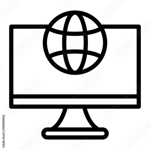 DNS Vector Line Icon Design