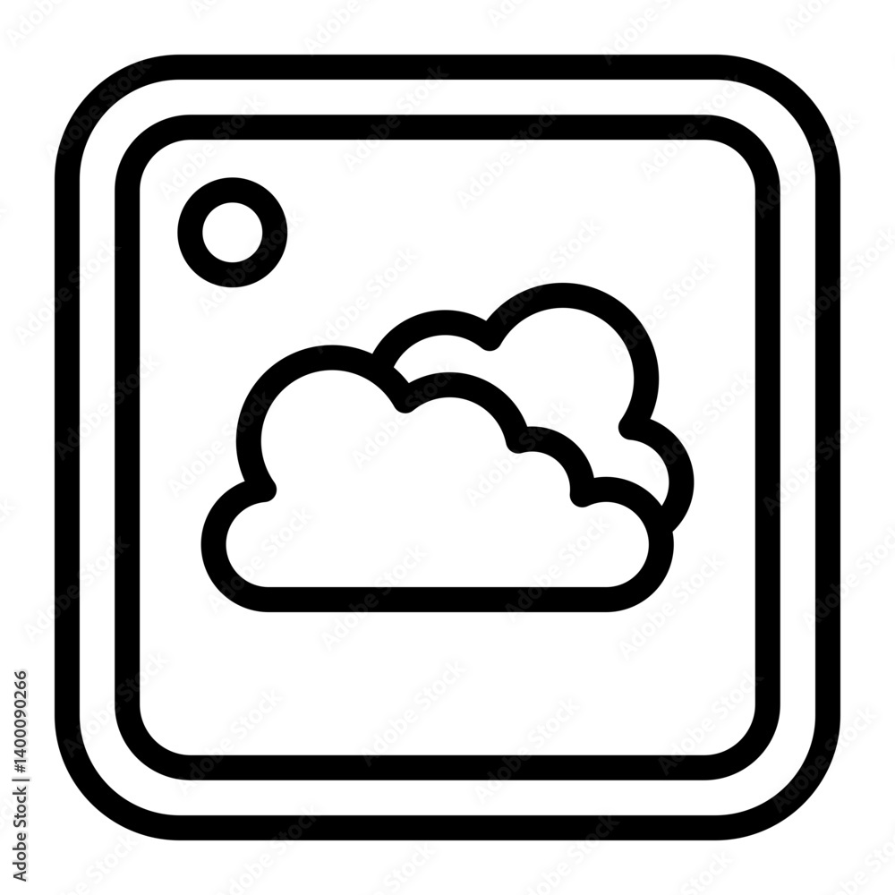 Cloud Application Vector Line Icon Design Cloud Application Vector Line Icon Design