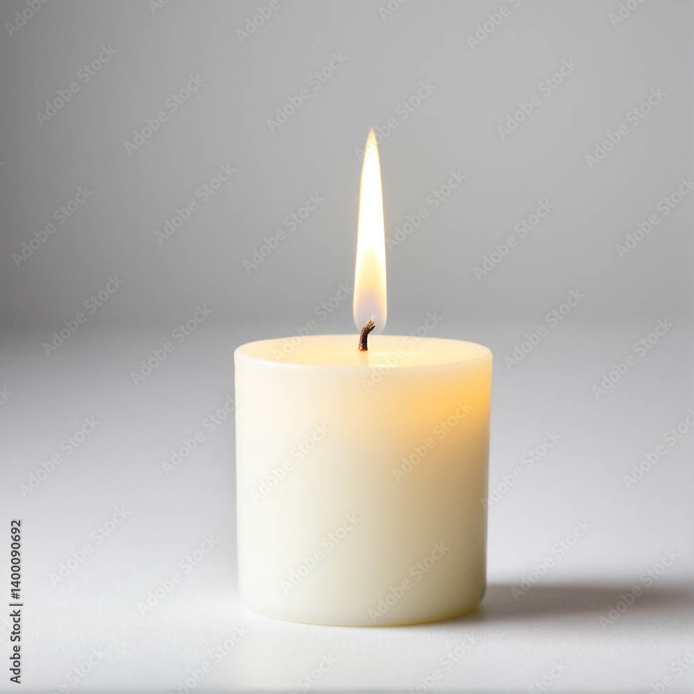 A Single Candle Flame Illuminates the Serene Backdrop, Offering Warmth and Solace in Stillness and Simplicity. A Single Candle Flame Illuminates the Serene Backdrop, Offering Warmth and Solace in Stillness and Simplicity.