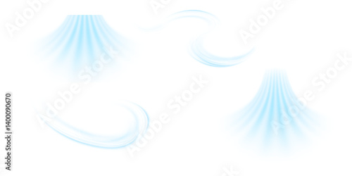 Air, wind effect isolated transparent background. Airflow overlay: fresh air for cleaning, cooling or changing the air. Wind Wave Effect. 3D vector illustration.