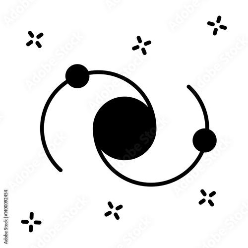 milky way black icon