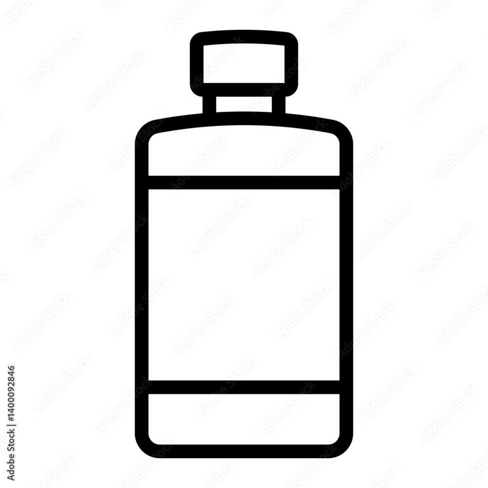 Acid Bottle Vector Line Icon Design Acid Bottle Vector Line Icon Design