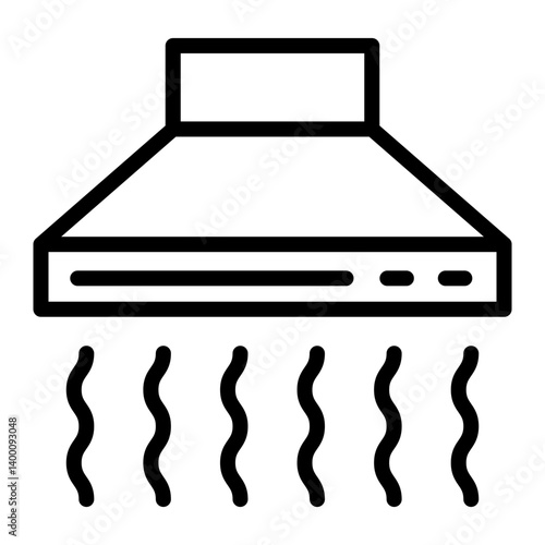 Fume Hood Vector Line Icon Design
