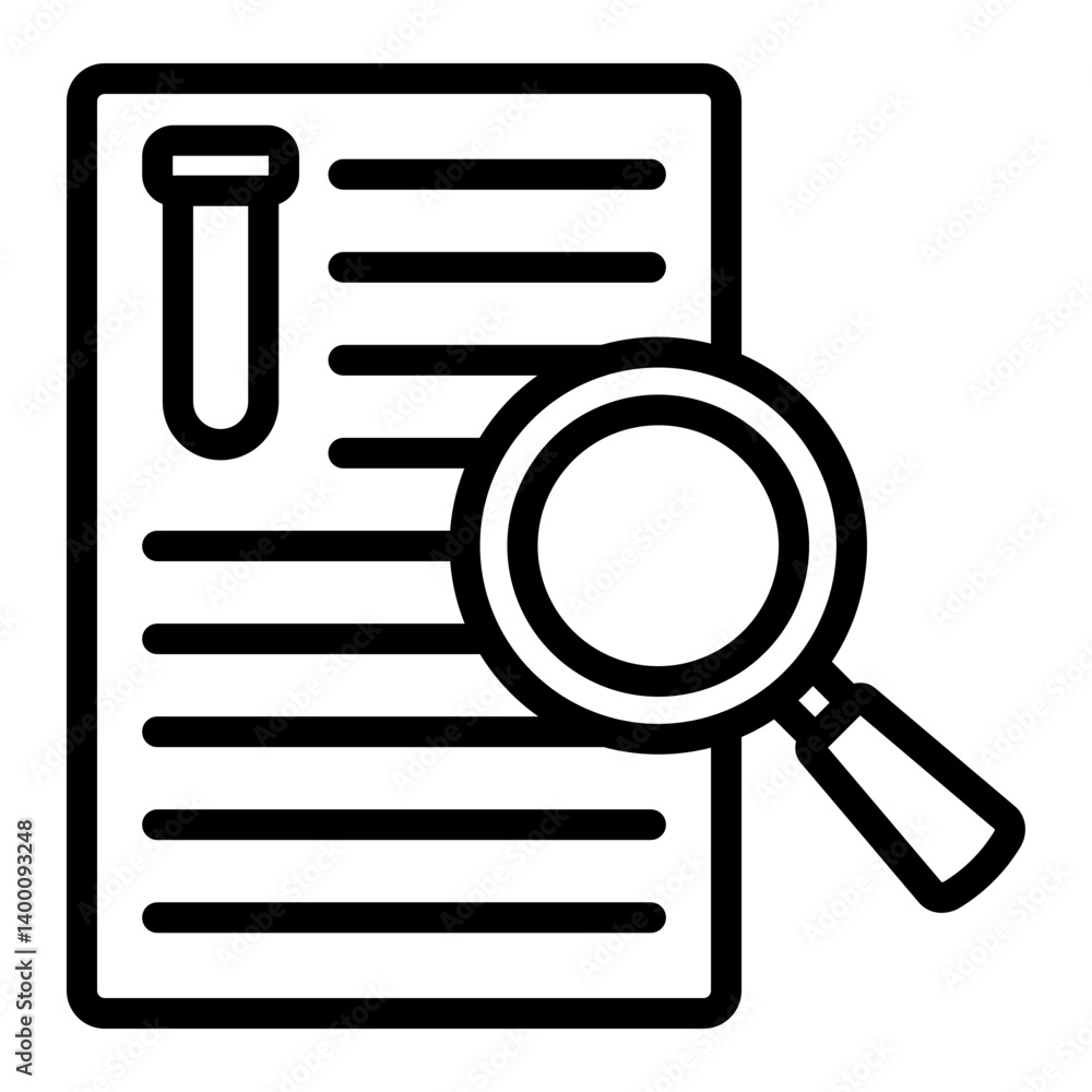 Research Report Vector Line Icon Design