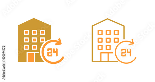 Hotel Reservation Icon Design