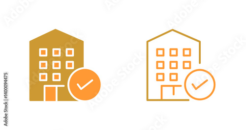Hotel Booking Icon Design