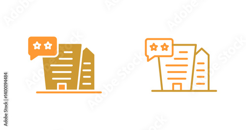 Hotel Reviews Icon Design