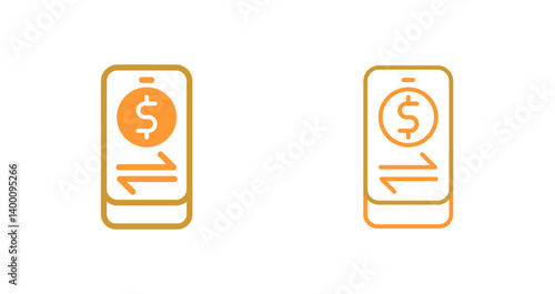 Online Transactions Icon Design