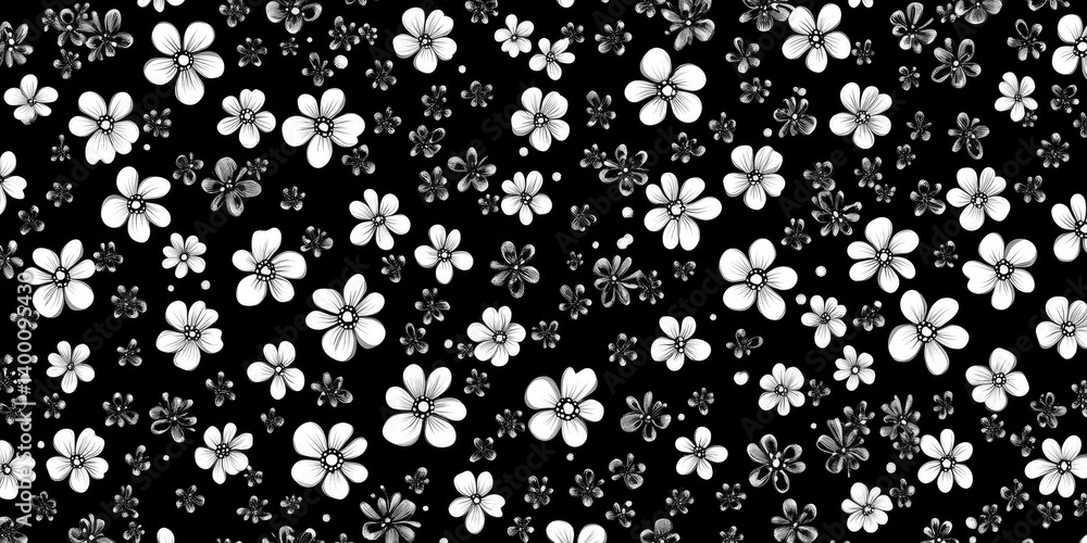 Seamless small flower pattern step repeating Seamless small flower pattern step repeating