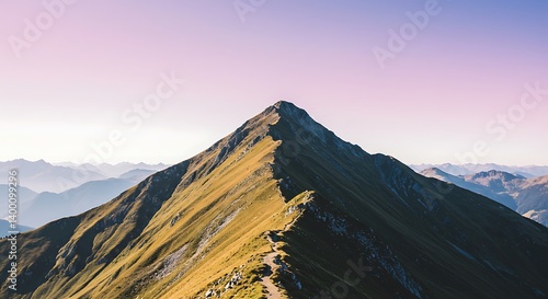 Golden Hour Ascent AI Generated