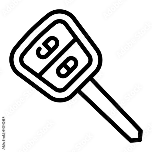 Car Key Vector Line Icon Design