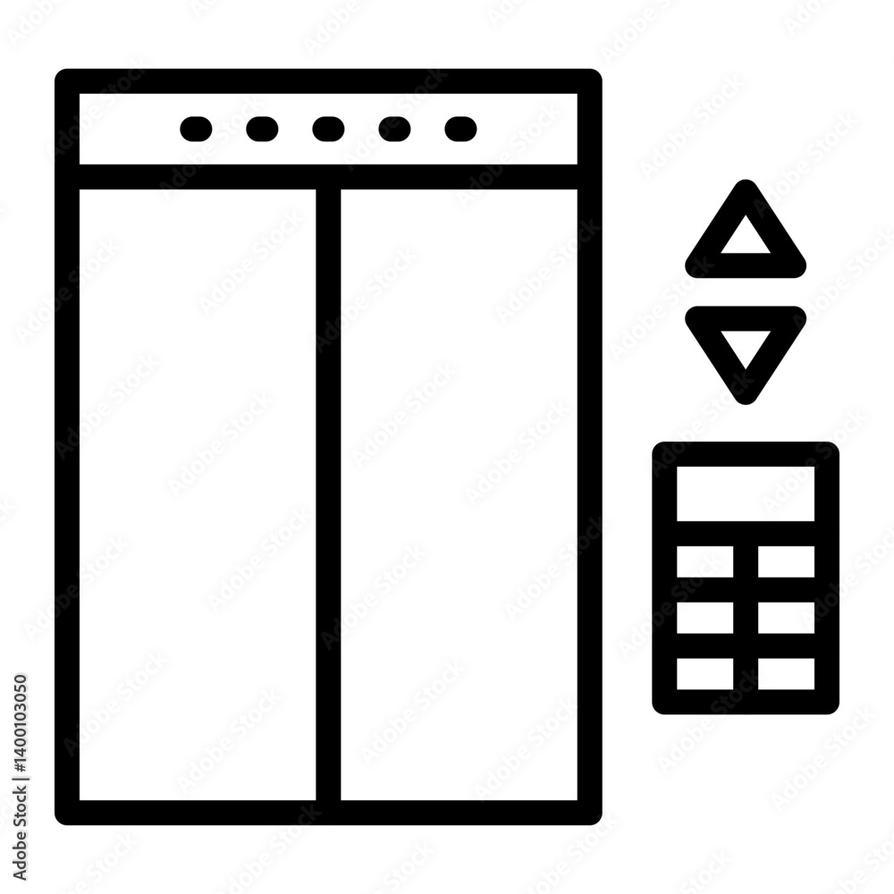 Elevator Vector Line Icon Design Elevator Vector Line Icon Design
