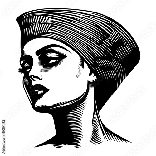 Egyptian Queen Cleopatra. vector illustration of a beautiful woman.