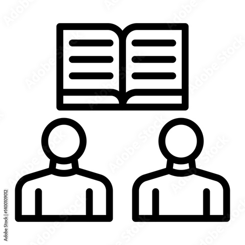 Knowledge Sharing Vector Line icon Design