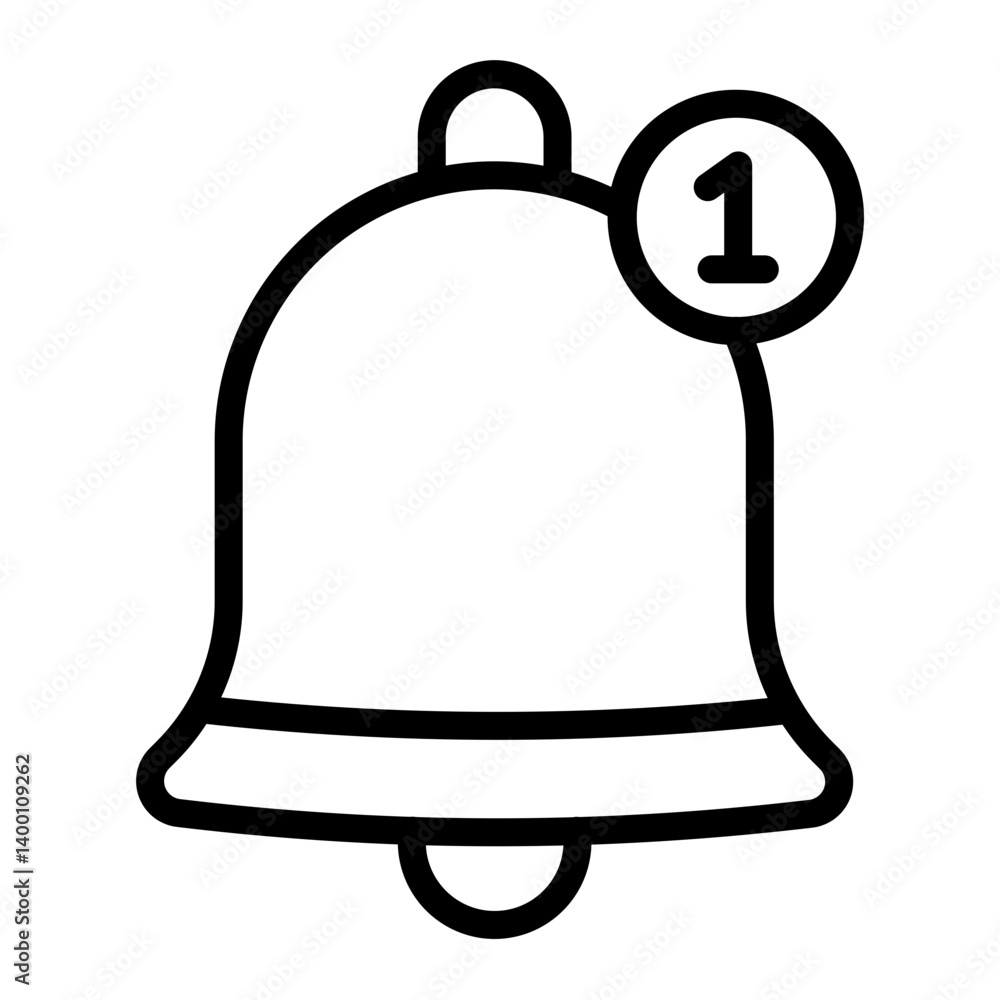 Obraz premium Notifications Vector Line icon Design