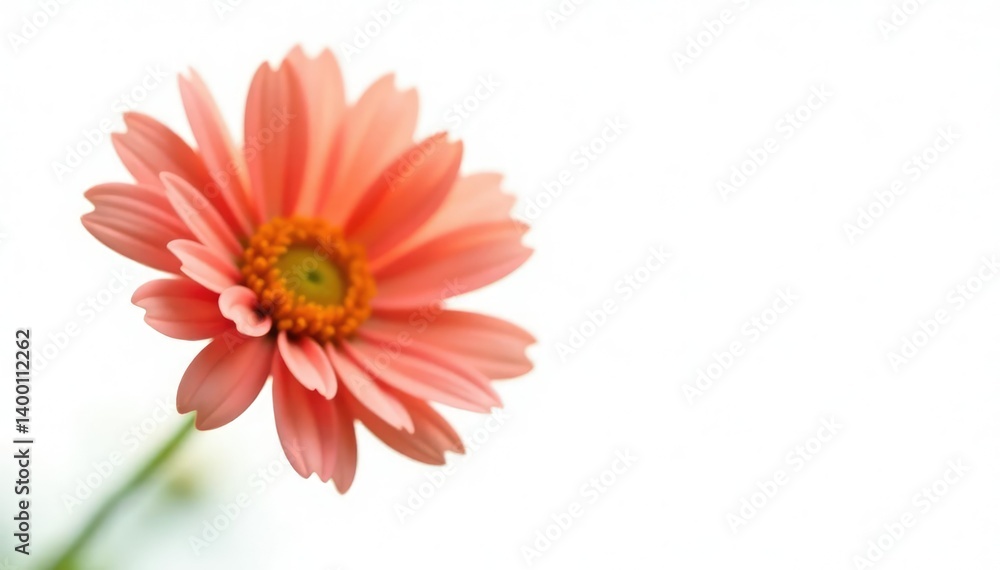 Large isolated flower against clean white background, nature, white background Large isolated flower against clean white background, nature, white background