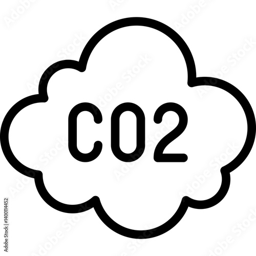 Co2 Carbon Cloud Icon