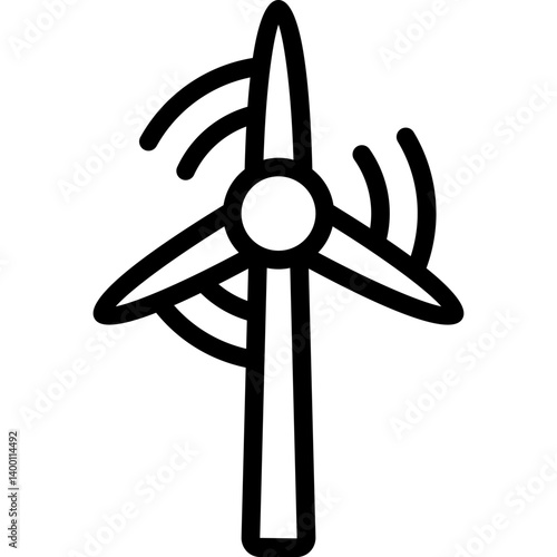 Wind Turbine Spinning Icon