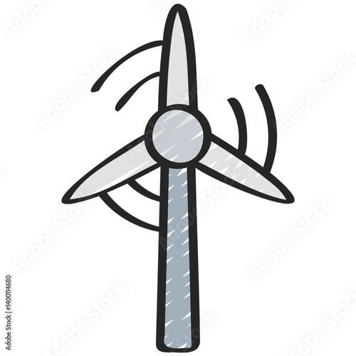 Wind Turbine Spinning Icon