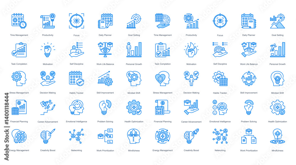 Sleek icon set empowering you to master productivity, emotional strength, habit design, and strategic life planning. Sleek icon set empowering you to master productivity, emotional strength, habit design, and strategic life planning.