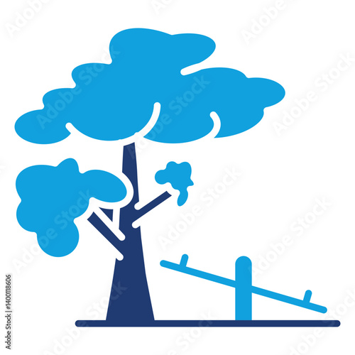 Playground Solid Blue Icon