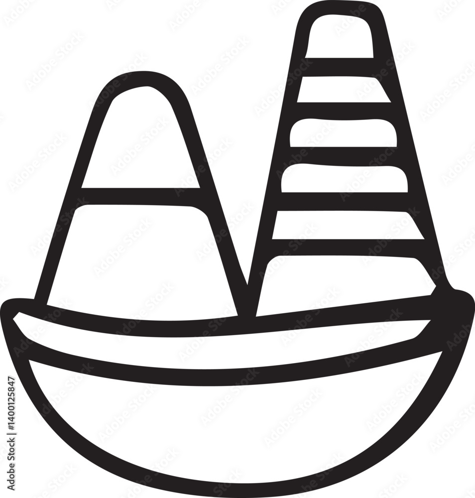 vector illustration of an abstract background with a boat vector illustration of an abstract background with a boat