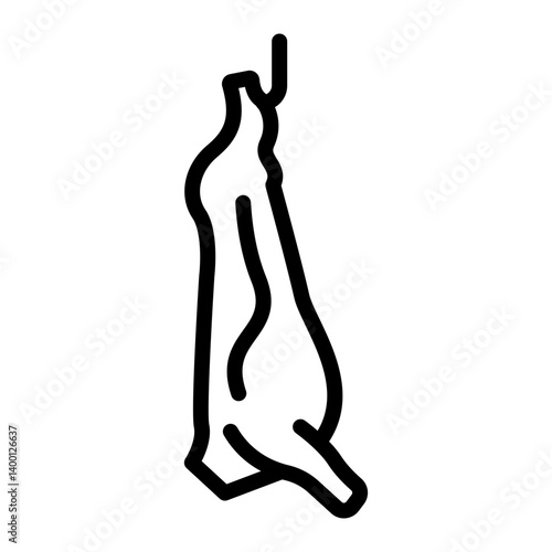 Hanging Meat Vector Line Icon Design