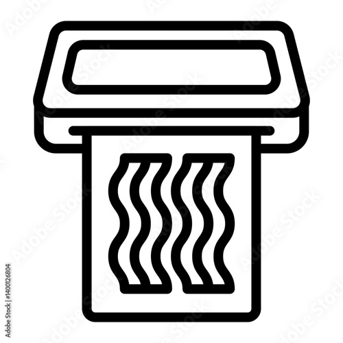 Vacuum Sealer Vector Line Icon Design