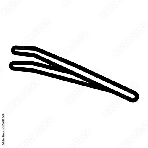 Tweezers Vector Line Icon Design