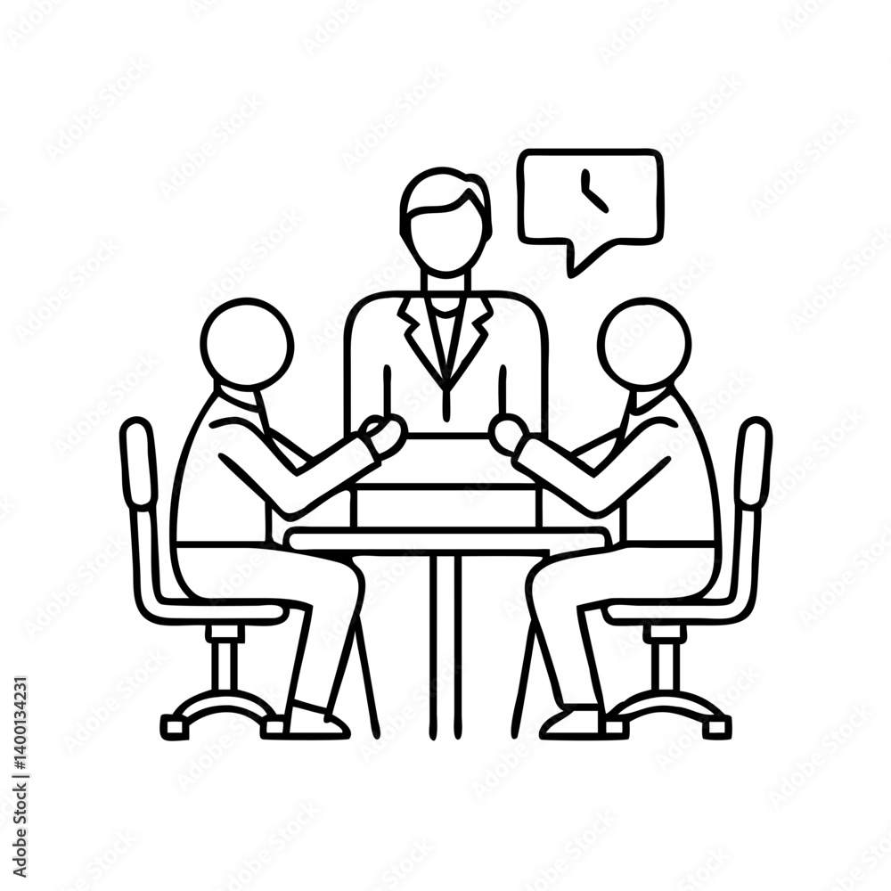 Business people meeting around a table having a discussion to plan a strategy Business people meeting around a table having a discussion to plan a strategy