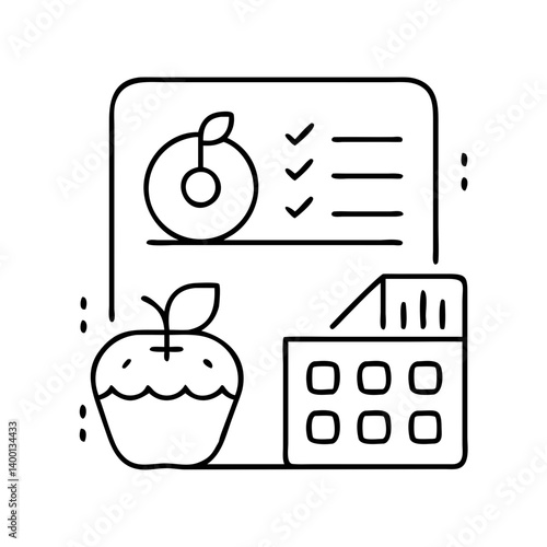 Dietary Tracking Application Nutritional Information Apple Calorie Counter Food Journal Health Management Weight Loss Fitness Plan Healthy Eating Habits Daily Intake Progress Chart