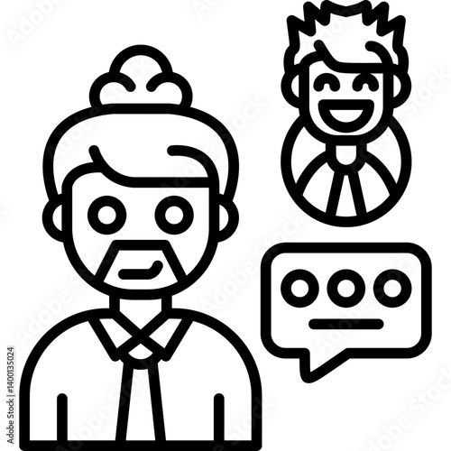 Online Conference Icon Vector Element