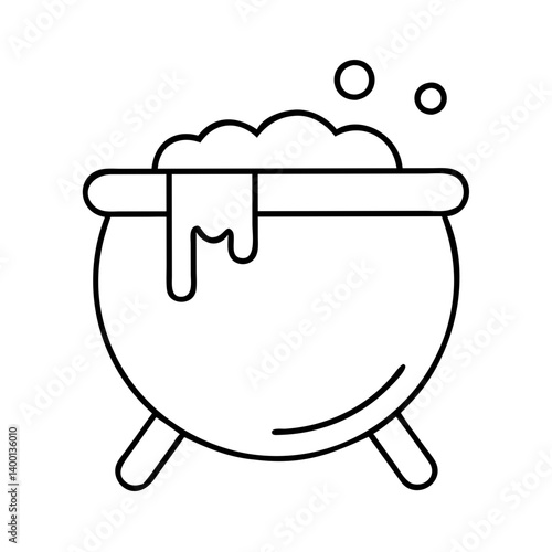 A bubbling cauldron of witch's brew a Halloween potion magical concoction simmering spooky brew cauldron boiling mysterious mixture