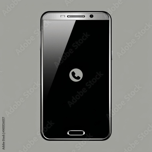 Sleek Smartphone Displaying Incoming Call Notification, Elegant Design and User-Friendly Interface on Neutral Backdrop.