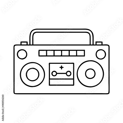 Vintage Boombox Cassette Player Stereo Radio Music 80s 90s Nostalgia Retro Technology