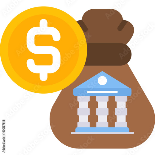 Mortgage Loan Icon Vector Element