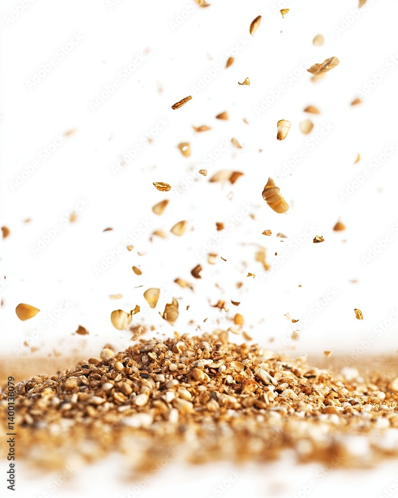 Cereal grains in motion Cereal grains in motion