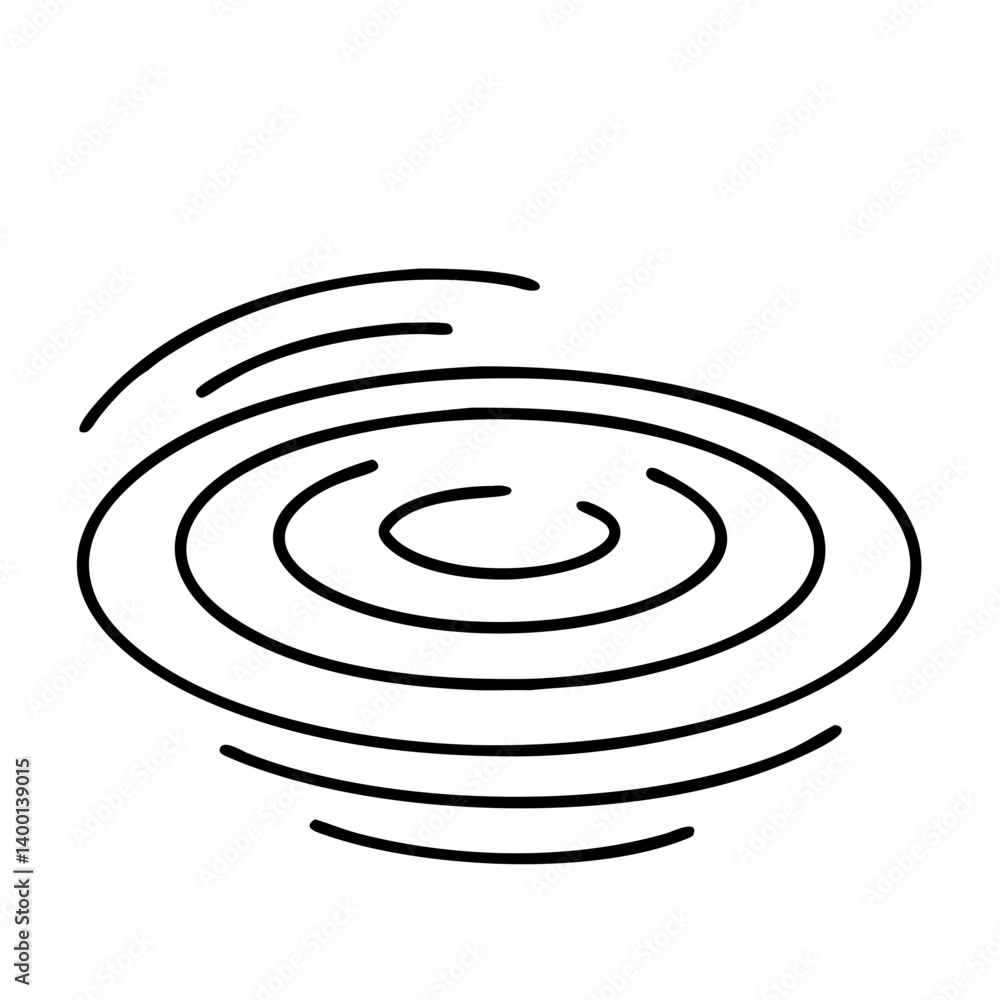 Water Ripples Circular Wave Pattern Design Element Illustration Graphic