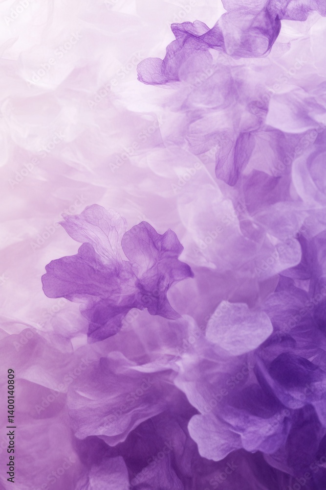 Fototapeta premium Ethereal purple floral dreamscape with delicate petals creating a soft romantic and dreamy background perfect for artistic projects and design