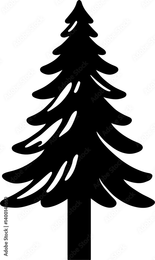 Obraz premium Pine tree silhouette