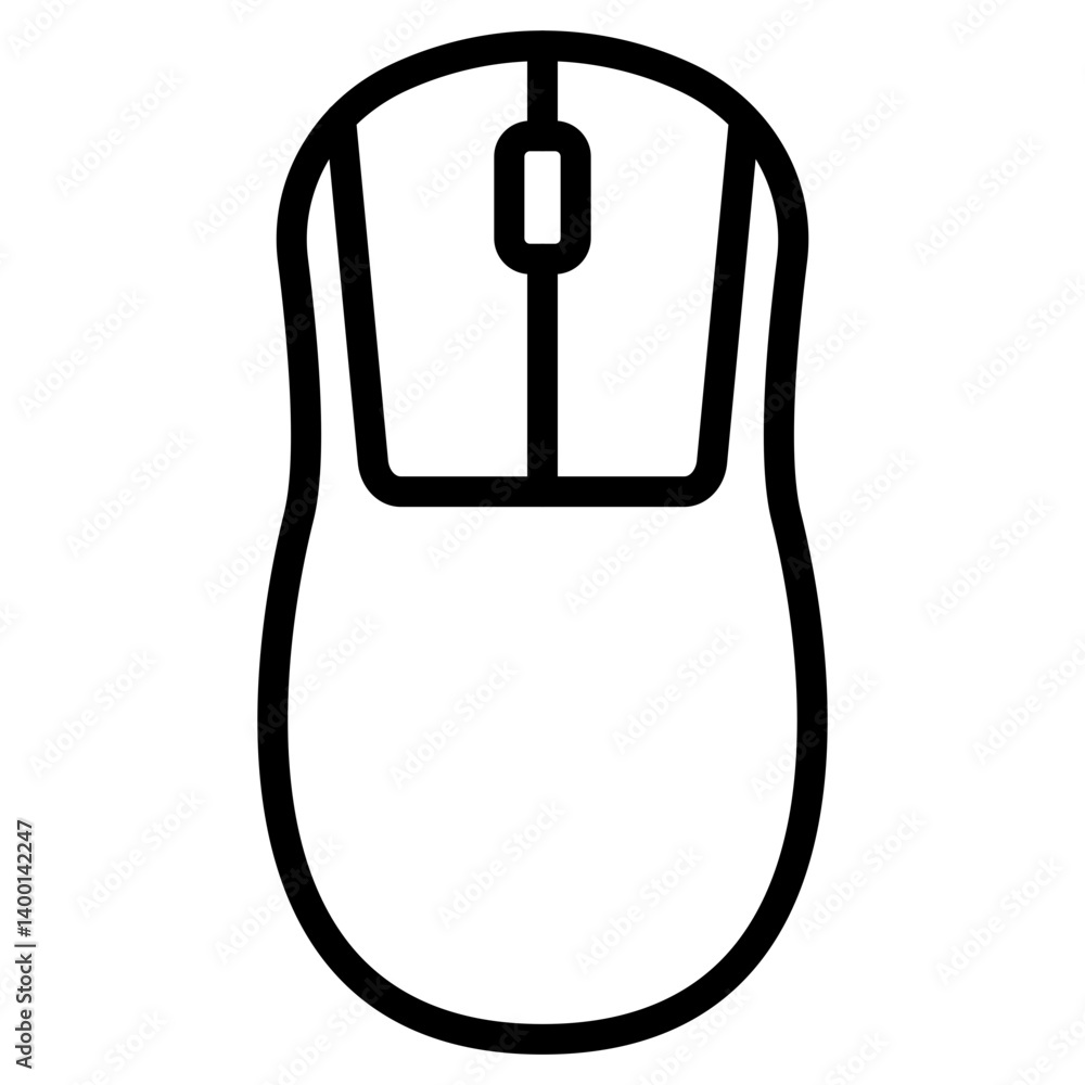 Fototapeta premium Mouse Vector Line Icon Design
