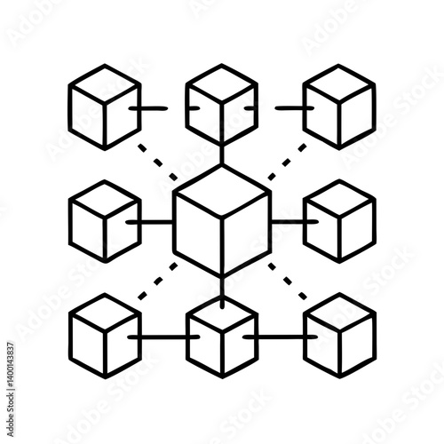 Interconnected Cubes Representing a Decentralized Network Architecture