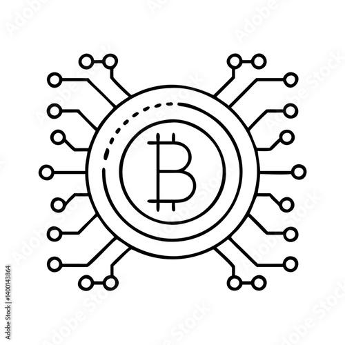 Bitcoin Cryptocurrency Digital Currency Network Technology Blockchain Finance Decentralized System Electronic Money Virtual Asset Crypto Mining
