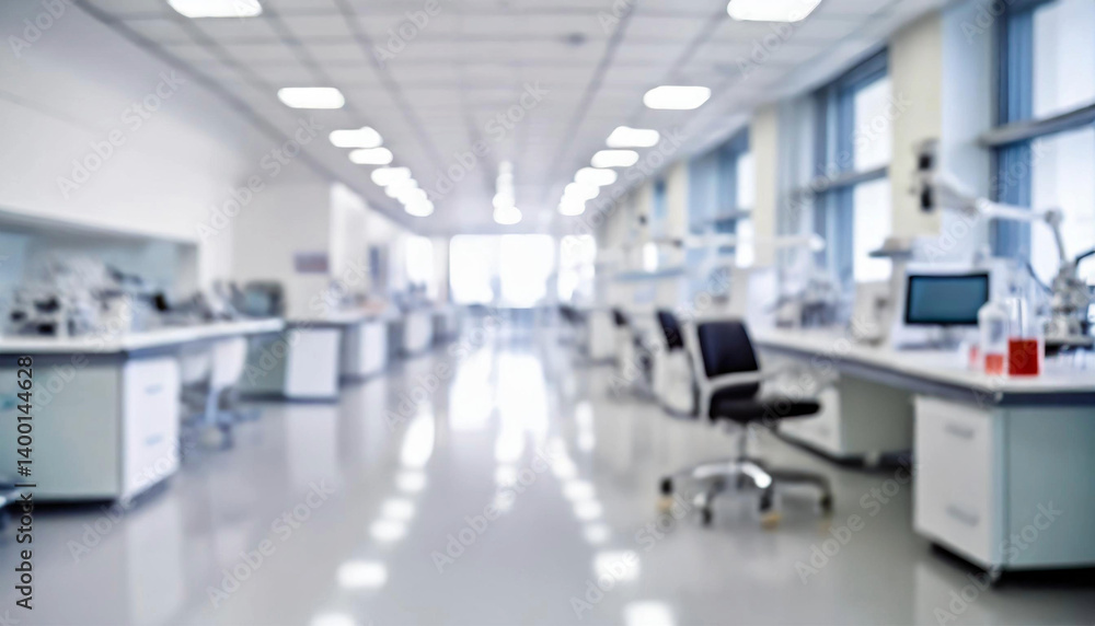 Modern blurred scientific laboratory interior with equipment and microscopes. Abstract medical background. Modern blurred scientific laboratory interior with equipment and microscopes. Abstract medical background.