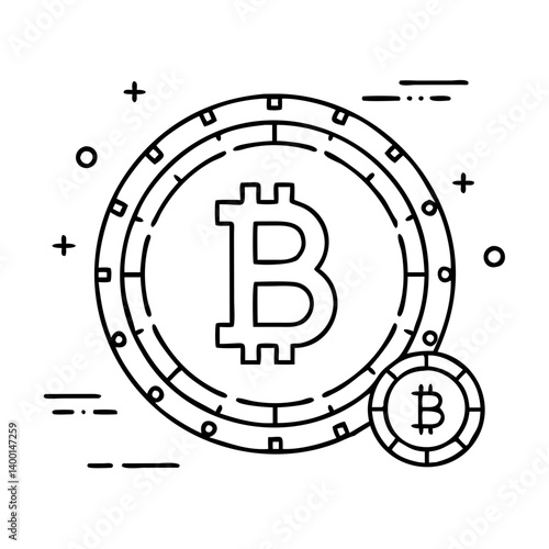 Bitcoin Cryptocurrency Digital Currency Coin Blockchain Technology Finance Investment Trading Virtual Money Ecommerce Online Payment Decentralized System Secure Transaction