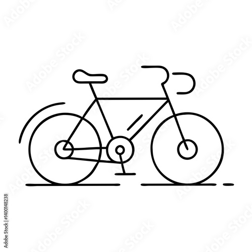 A Simple Line Drawing of a Bicycle in Motion a Classic Two Wheeled Vehicle for Recreation and Transportation