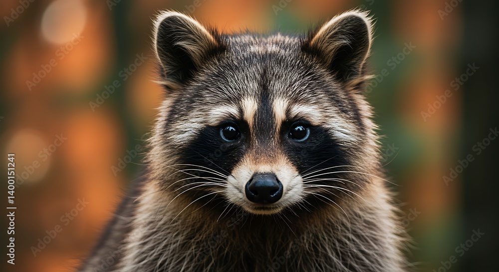 Close Up Portrait of a Raccoon with Soft Fur and Blue Eyes Close Up Portrait of a Raccoon with Soft Fur and Blue Eyes