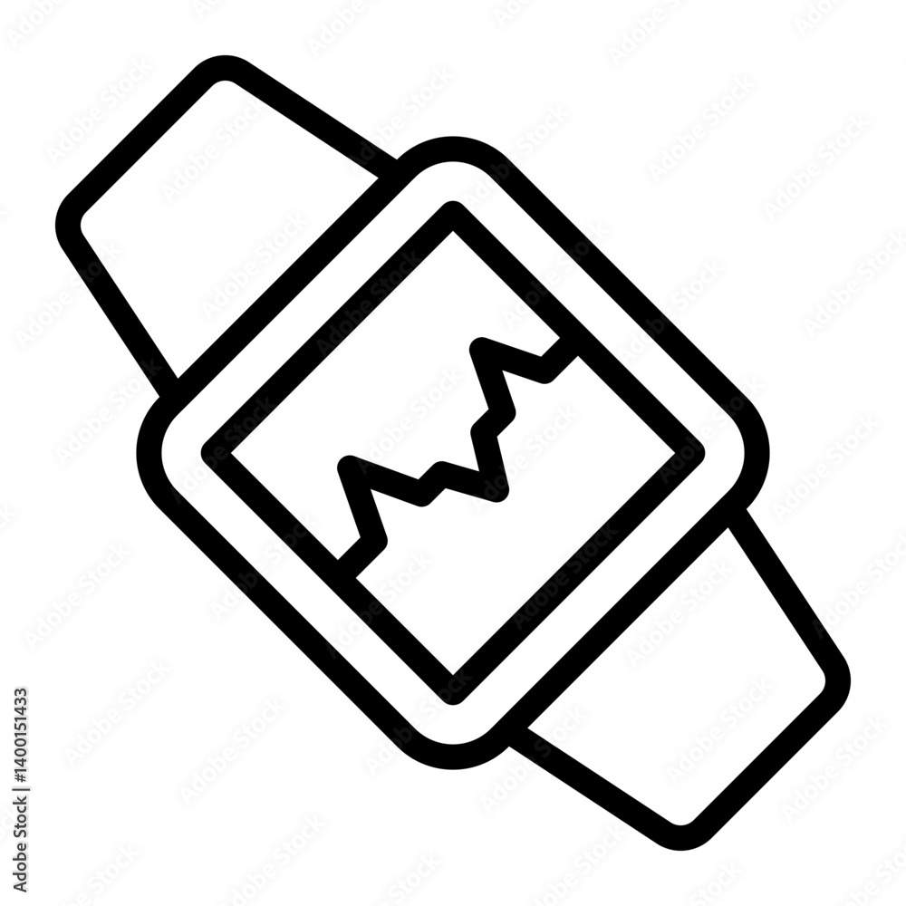 Fitness Watch Vector Line Icon Design Fitness Watch Vector Line Icon Design